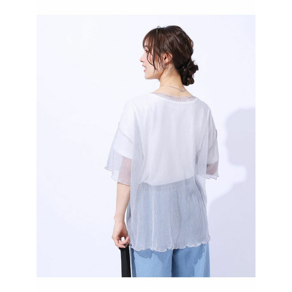 【2点セット】ラメシアーTOPS × ロゴTシャツ4