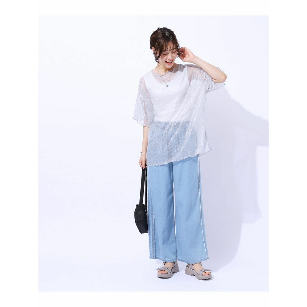 【2点セット】ラメシアーTOPS × ロゴTシャツ5