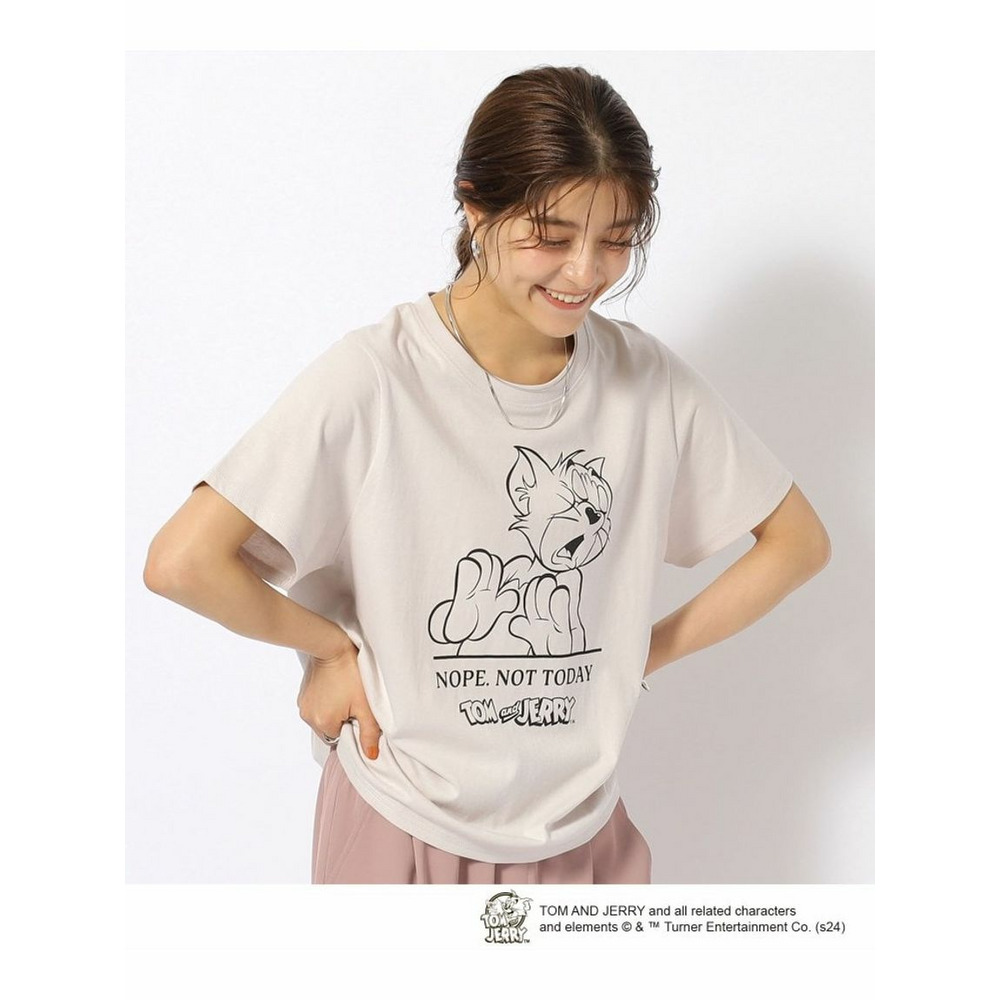 【TOM　and　JERRY】接触冷感Tシャツ グレージュ(350) 1