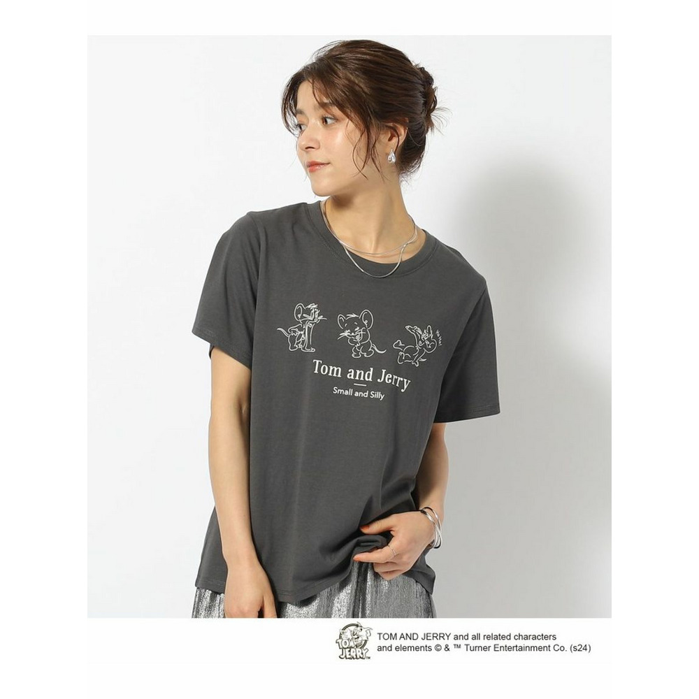 【TOM　and　JERRY】接触冷感Tシャツ チャコールグレー(414) 1