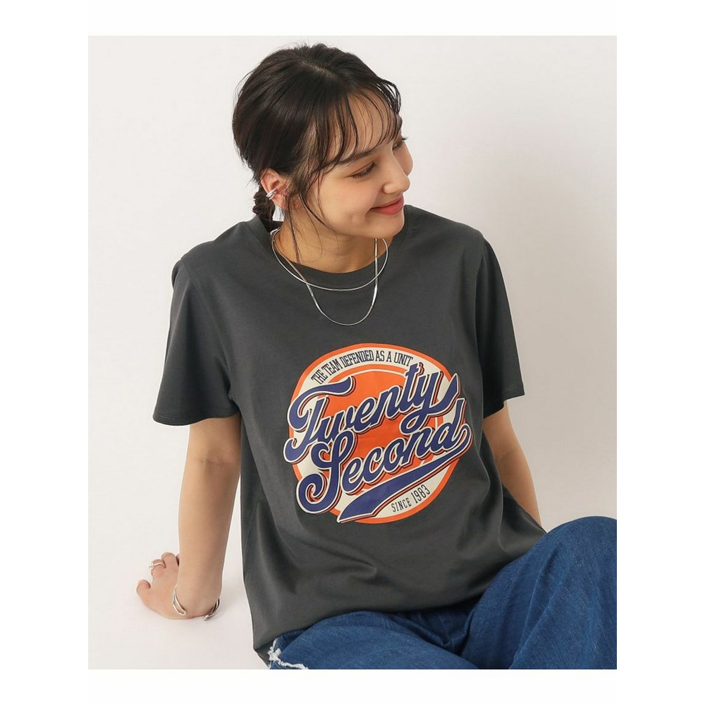 【洗える/プチプラ】プリントTシャツ チャコールグレー(314) 1