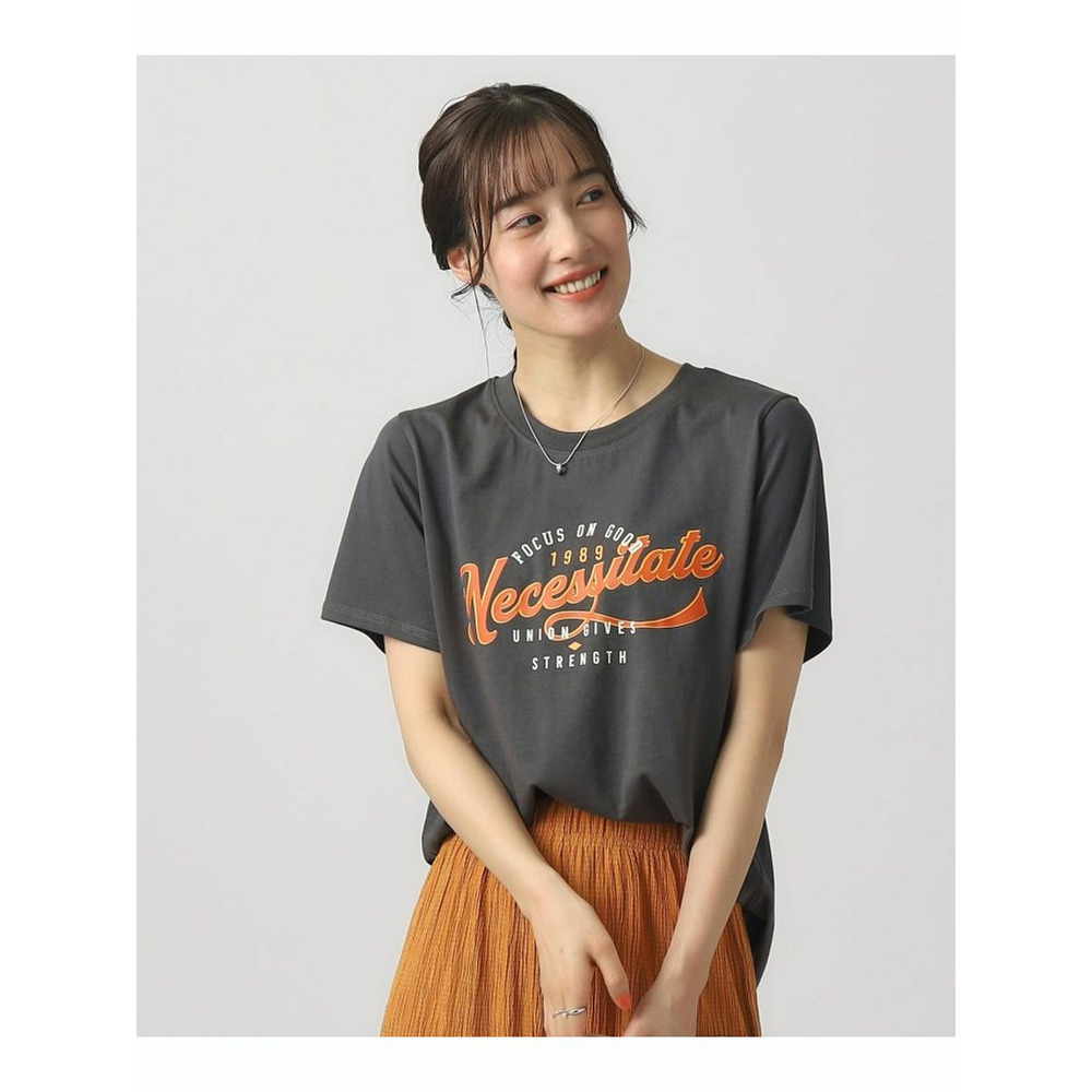 【洗える/プチプラ】プリントTシャツ チャコールグレー(714) 1