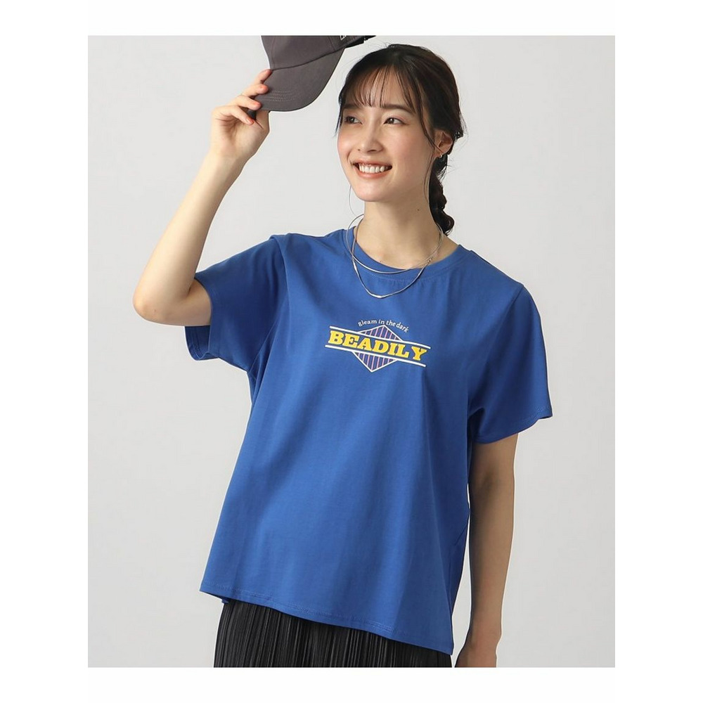 【洗える/プチプラ】プリントTシャツ ブルー(892) 1