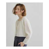 ワイドスリーブメッシュカーディガン