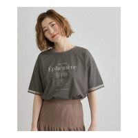 【接触冷感・UVカット】大人のチュールレイヤードTシャツ