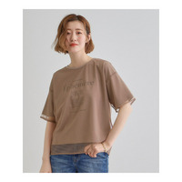 【接触冷感・UVカット】大人のチュールレイヤードTシャツ