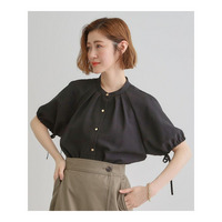 【洗える・シワになりにくい】麻調スリーブドロストブラウス