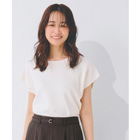 【嬉しい機能付き】やわらかドライタッチフレンチスリーブニット