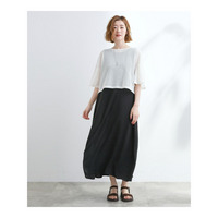 着回し◎夏に嬉しいSET　メッシュブラウス×フレアワンピース