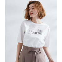 【UVカット/二の腕カバー】ハーフスリーブロゴTシャツ