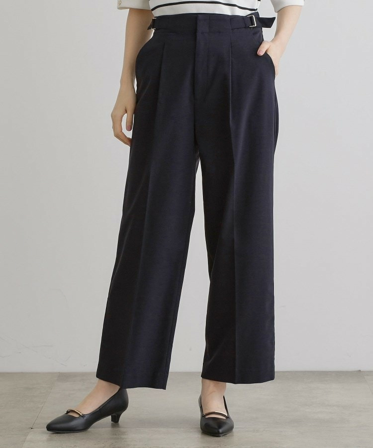 【接触冷感】ハイパーストレッチワイドパンツ1