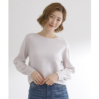 【石川梨華さん着用】ガーターボートネックプルオーバー【洗える/毛玉軽減】