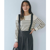 【最終お値下げ！】ガーターボートネックプルオーバー【洗える/毛玉軽減】