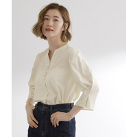 【洗える/お仕事】美しさが続く袖タックブラウス