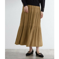 軽やかに体型カバーも叶う　シャーリングティアードスカート