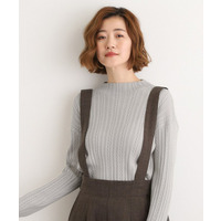 【毛玉軽減／洗える】クロップドミニケーブルニット