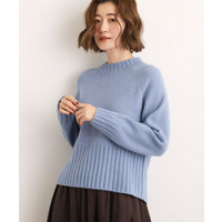 【石川梨華さん着用】【洗える】バックリブ切替ニット