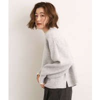 【洗える】ふんわりウール混ボトルネックニット