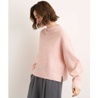 【洗える】ふんわりウール混ボトルネックニット