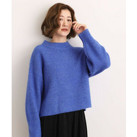 【洗える】ふんわりウール混ボトルネックニット