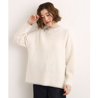 【洗える】ふんわりウール混オーバーサイズニット