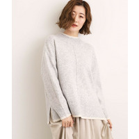 【洗える】ふんわりウール混オーバーサイズニット