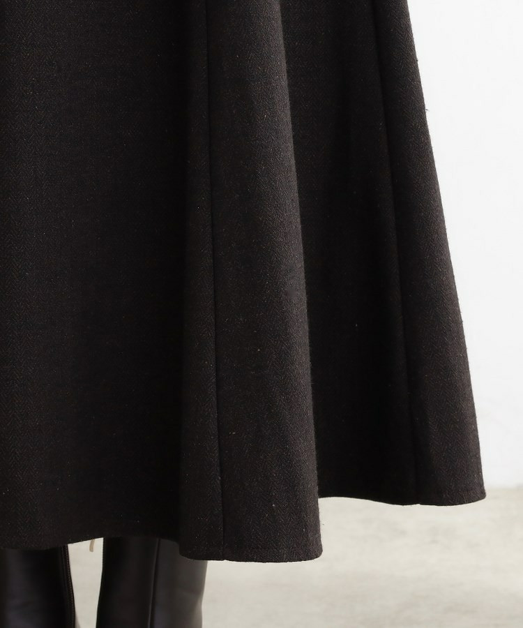 へリンボンツイードフレアマキシスカート19