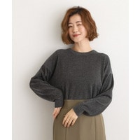 ラメモールヤーンプルオーバーニット