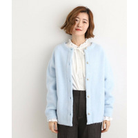 ふっくらやわらかく、毛混オーバーニットカーディガン