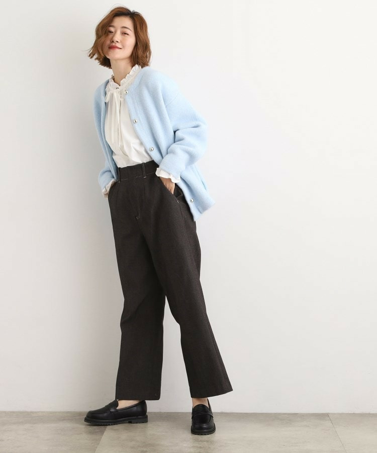 ふっくらやわらかく、毛混オーバーニットカーディガン15