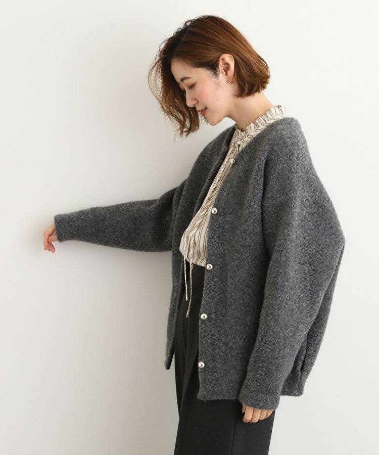 ふっくらやわらかく、毛混オーバーニットカーディガン7