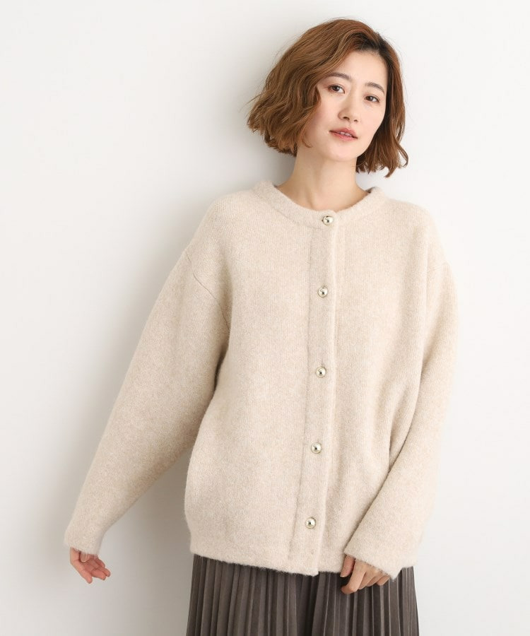 ふっくらやわらかく、毛混オーバーニットカーディガン9