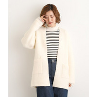 軽やかに着流す　ブークレニットコーディガン