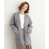 軽やかに着流す　ブークレニットコーディガン