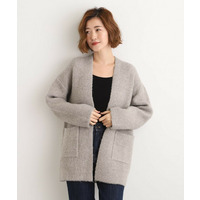 軽やかに着流す　ブークレニットコーディガン