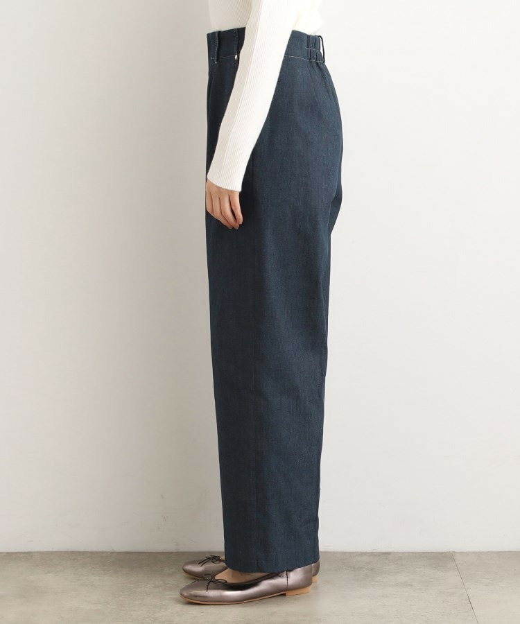 裏起毛デニムライクストレートワイドパンツ17
