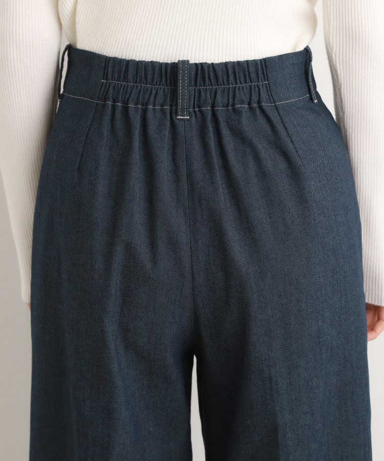 裏起毛デニムライクストレートワイドパンツ20