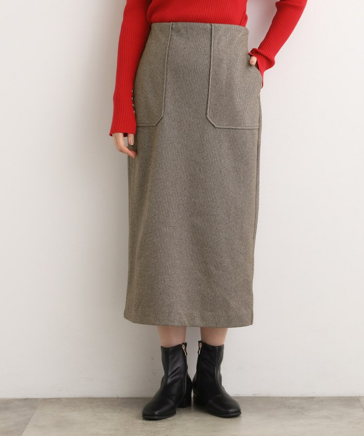 起毛ジャカードナロースカート1