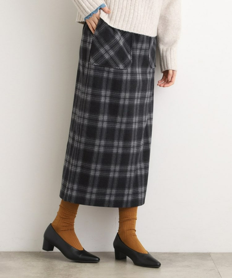 起毛ジャカードナロースカート1