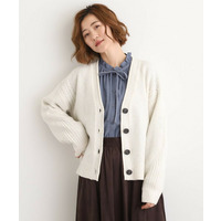 ケーブルアクセント Vネックカーディガン