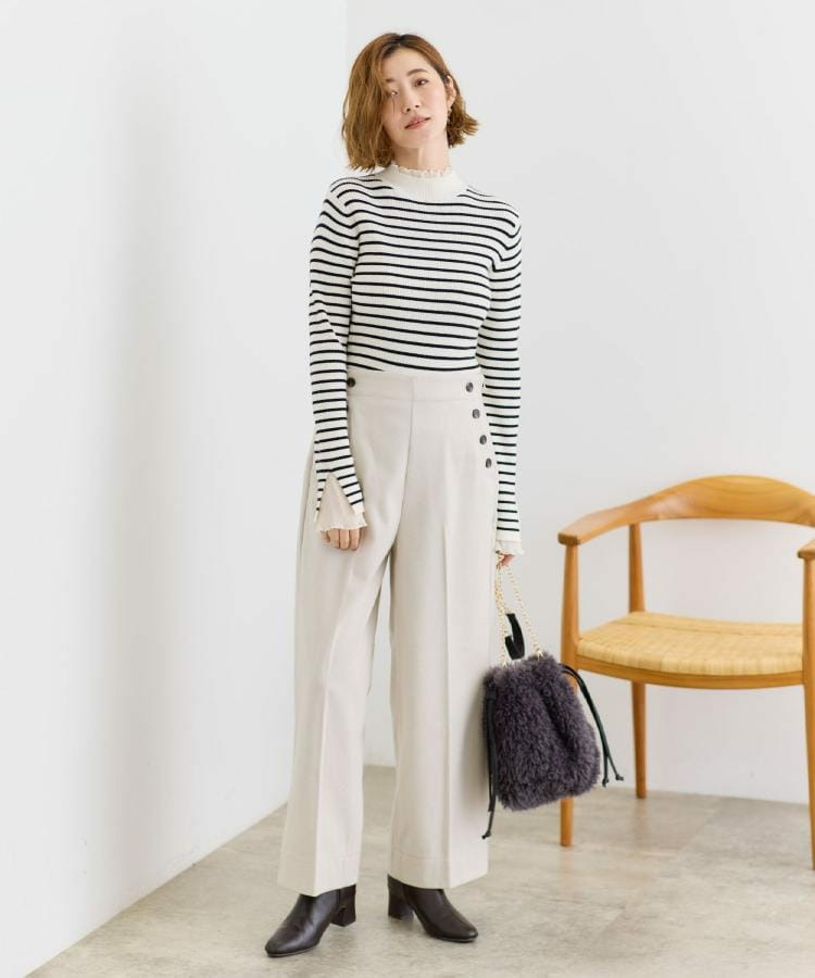 【洗える/美シルエット】マリンワイドパンツ10