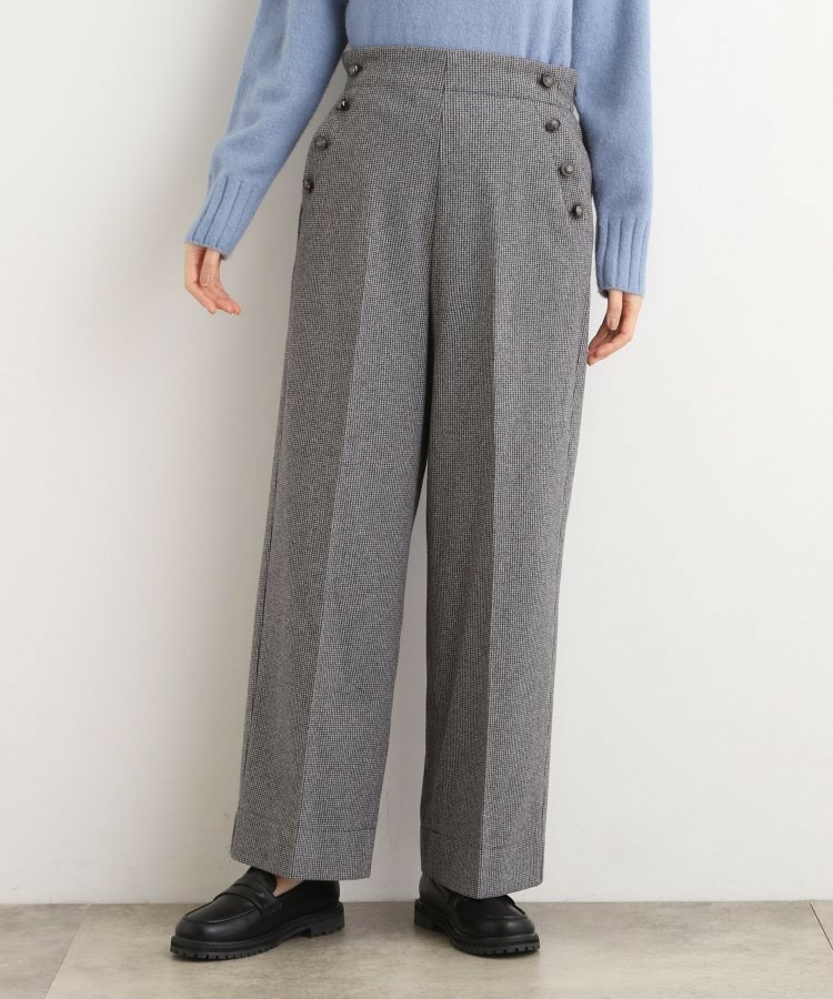 【洗える/美シルエット】マリンワイドパンツ1