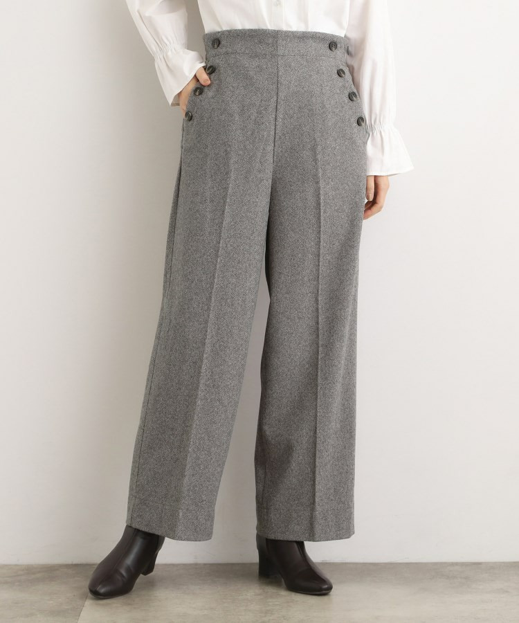 【洗える/美シルエット】マリンワイドパンツ1