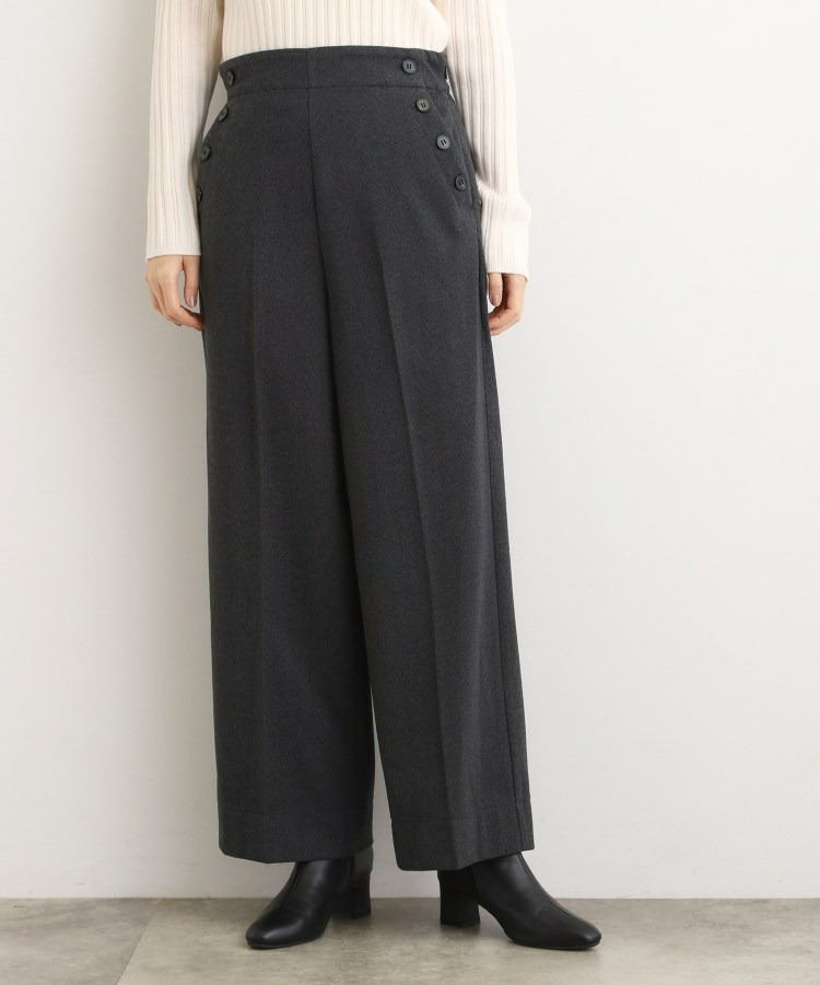 【洗える/美シルエット】マリンワイドパンツ1