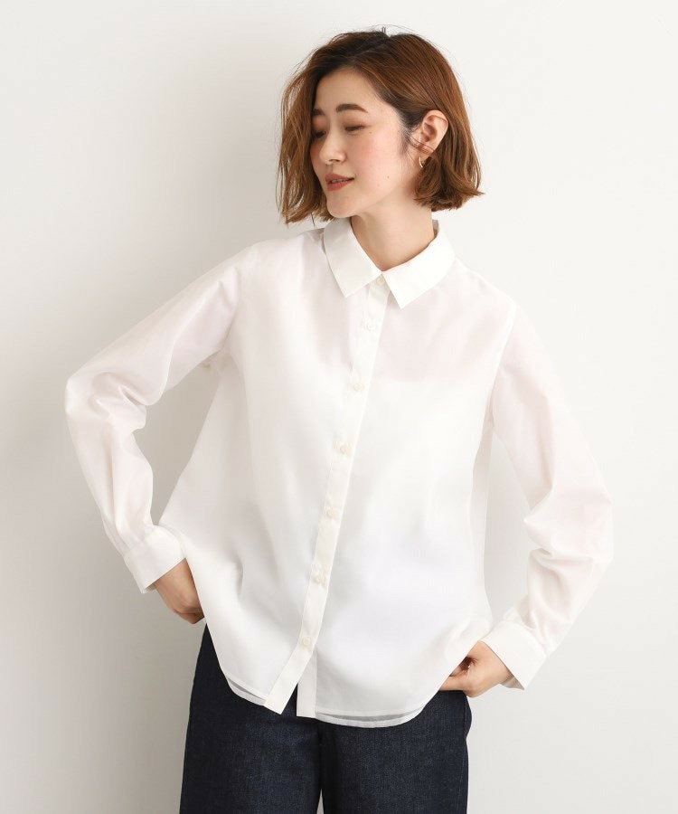 オーガンジーレイヤードシャツ1