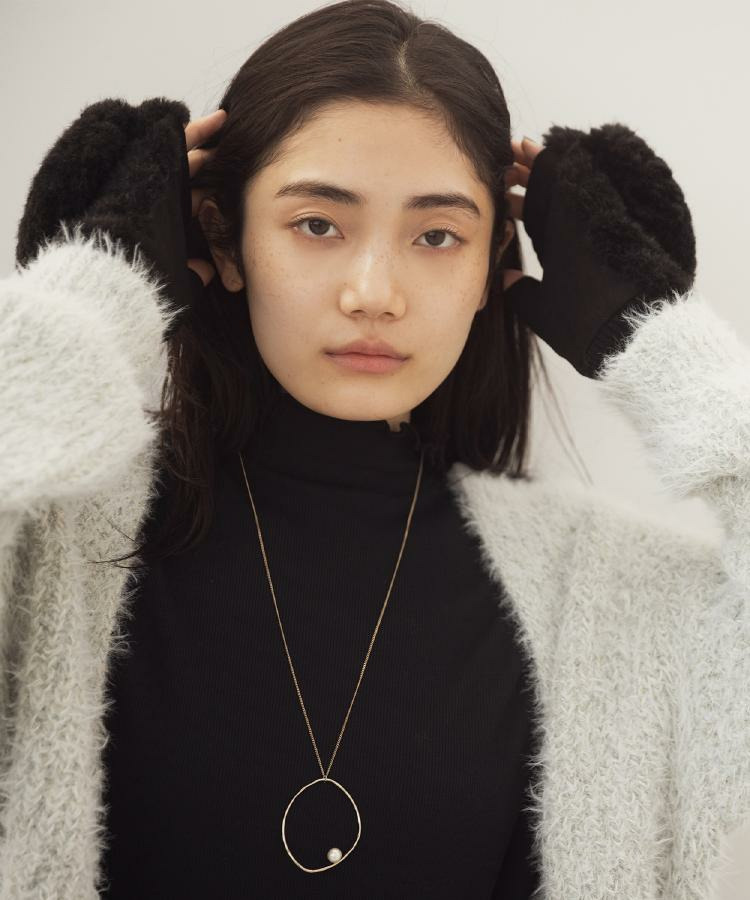 オーバーサイズフェザーカーディガン1