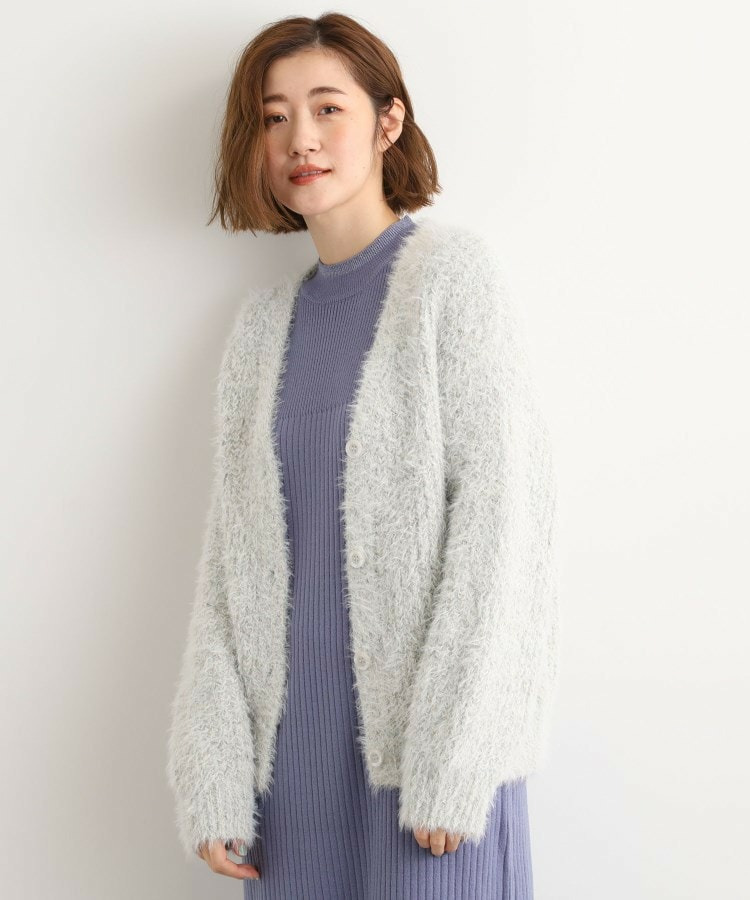 オーバーサイズフェザーカーディガン1