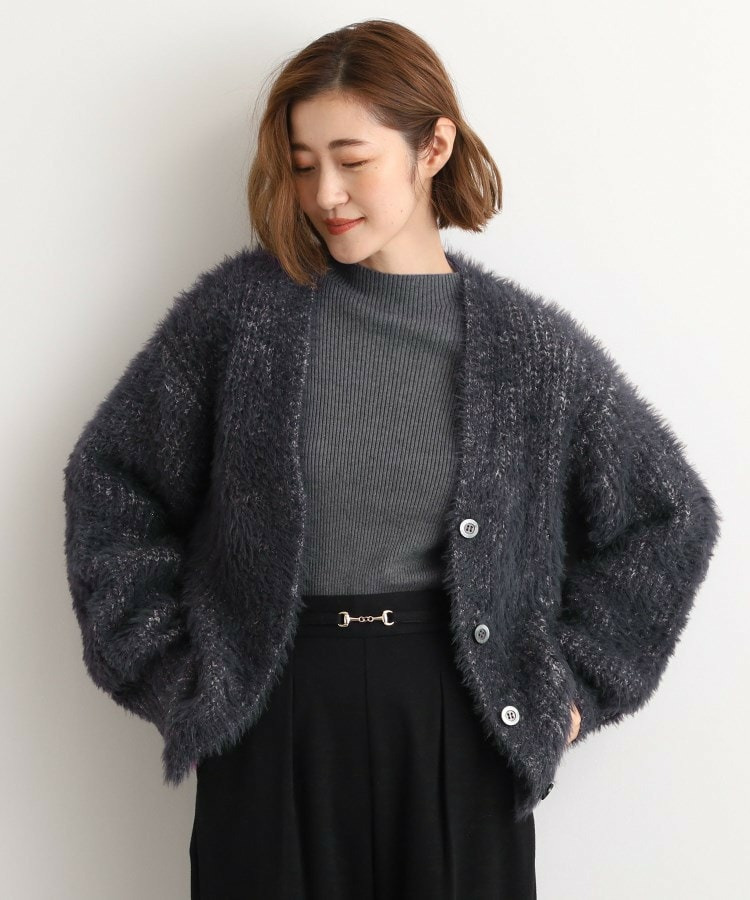 オーバーサイズフェザーカーディガン1