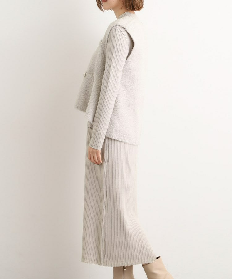 【2点SET/体型カバー】一枚で決まる、ペプラムベスト×ニットワンピース18