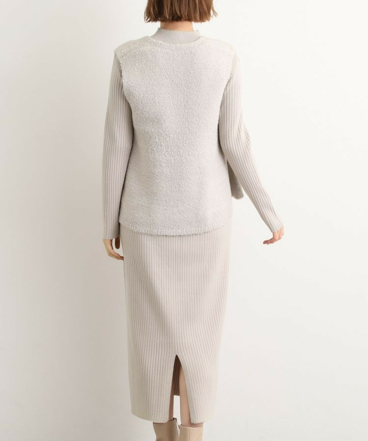 【2点SET/体型カバー】一枚で決まる、ペプラムベスト×ニットワンピース19